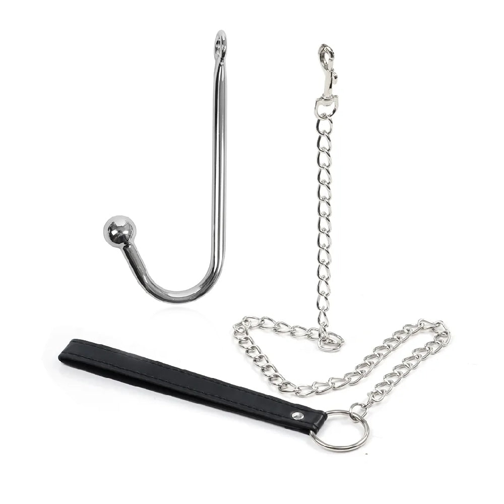 BDSM Anal Hook with Leash Loveplugs Anal Plug Product Available For Purchase Image 1
