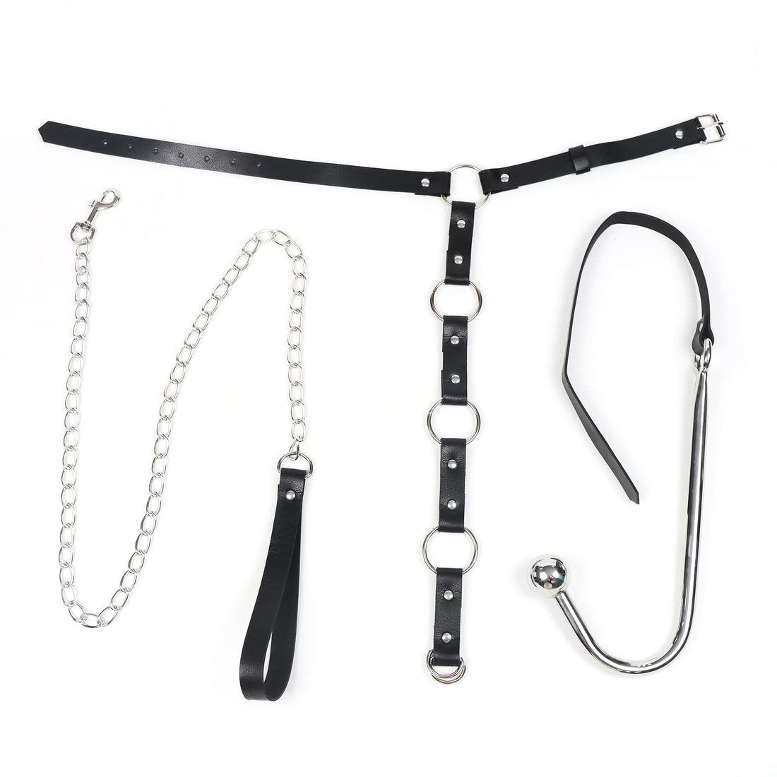 Kinky Anal Hook with Collar and Leash Loveplugs Anal Plug Product Available For Purchase Image 1