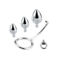 Stainless Steel Anal Hook with Cock Ring Set Loveplugs Anal Plug Product Available For Purchase Image 21