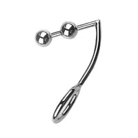 Experience intense stimulation with this solid stainless steel hook, featuring a cock ring, men plugs, for elevated anal play, cock, sex.