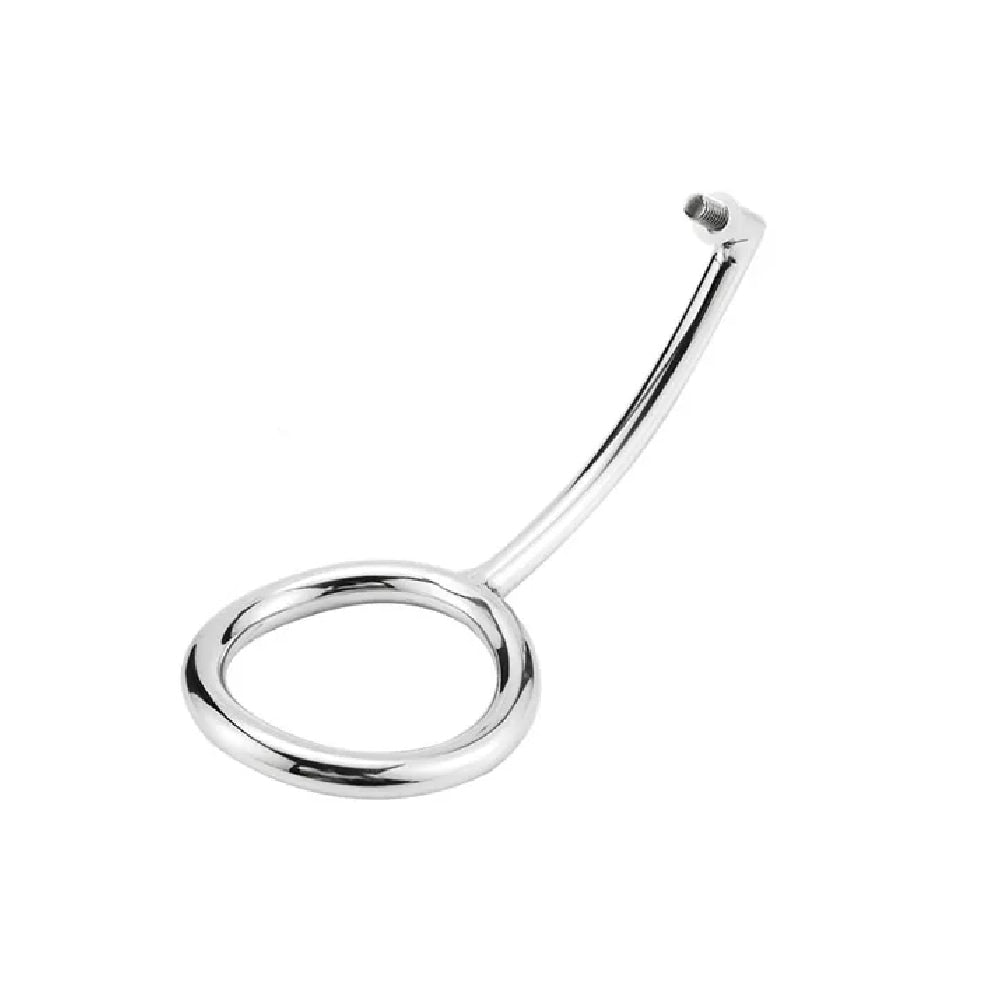 Stainless Steel Anal Hook with Cock Ring Set Loveplugs Anal Plug Product Available For Purchase Image 5