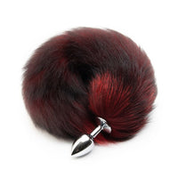 Red Anal Fox Tail 16"