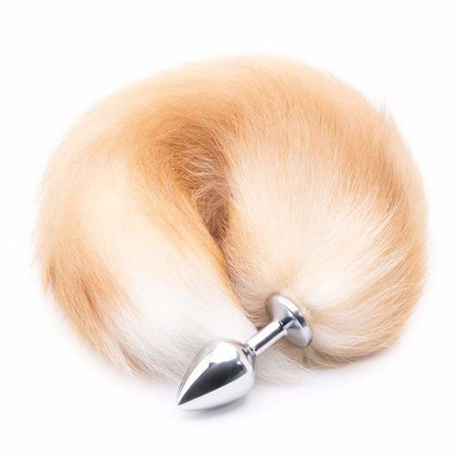 Orange Metal Fox Tail Anal Butt Plug 16" Loveplugs Anal Plug Product Available For Purchase Image 44