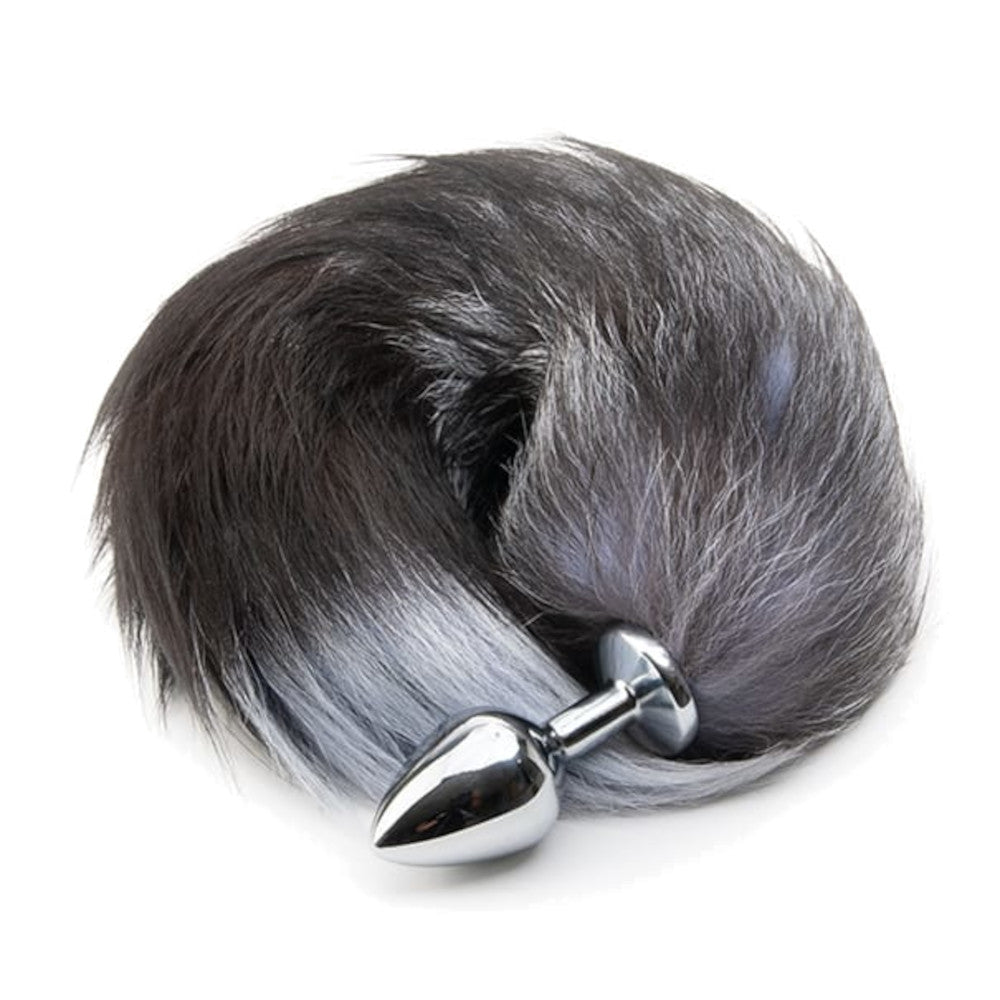 Grey Fox Metal Tail Plug 18" Loveplugs Anal Plug Product Available For Purchase Image 2