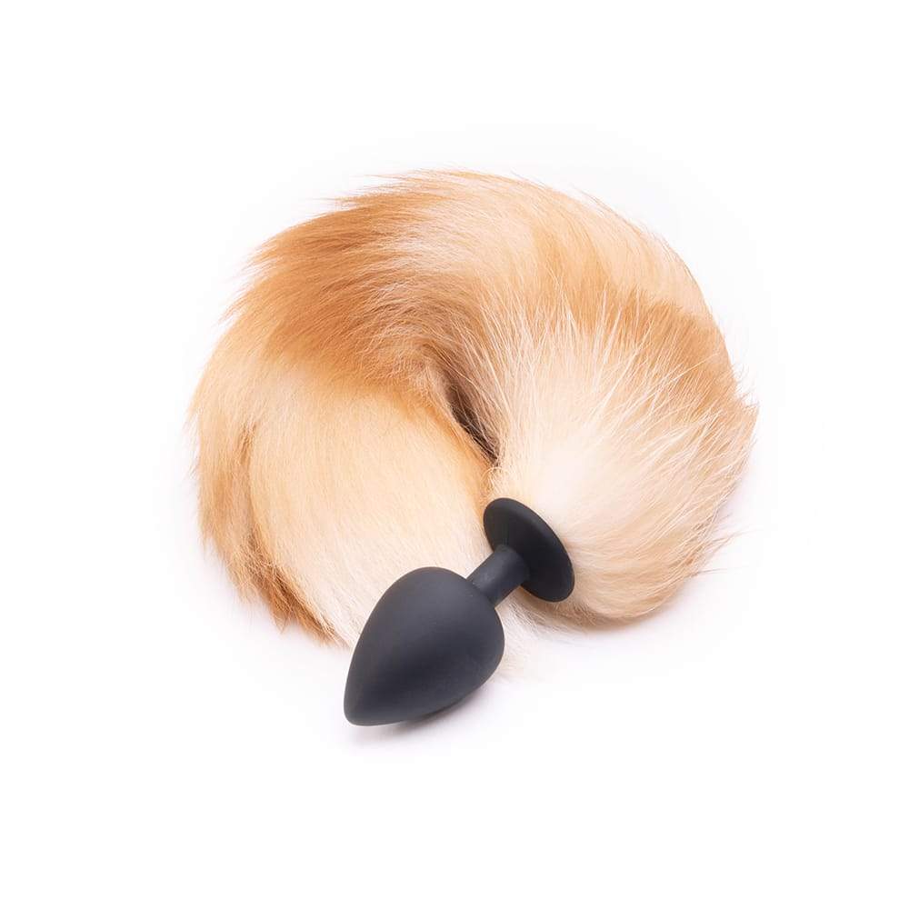Orange Silicone Fox Tail Plug 16" Loveplugs Anal Plug Product Available For Purchase Image 2