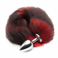 Red Anal Fox Tail 16"