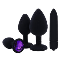 Unlock new sensations with these silicone sex toys, featuring a long, soft, tail and jeweled bases. Explore 3pcs, from small to medium for gradual pleasure.