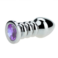 Ribbed Steel Jeweled Plug Loveplugs Anal Plug Product Available For Purchase Image 29