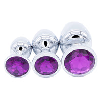 Looking to elevate your excitement? Enjoy these stainless, small, inserted, metal, shaped, jeweled sex toys with a heart-shaped, purple, green, silicone, steel end!