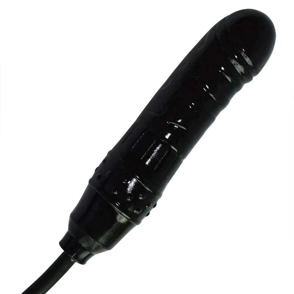 Explore new pleasures with this silicone dildo, perfect for inflatable play. The air pump allows you to control the size, using it safely.