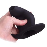 Enjoy a new level of exploration with this silicone plug, featuring a hollow design for access, soft feel, and extra stimulation. sex toys hollow for even more open play.