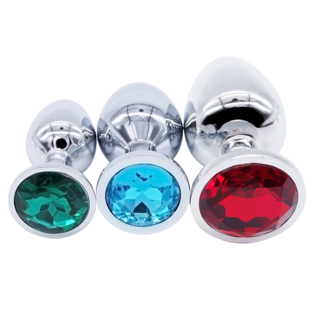 Exquisite Steel Jeweled Plug Set (3 Piece) Loveplugs Anal Plug Product Available For Purchase Image 7