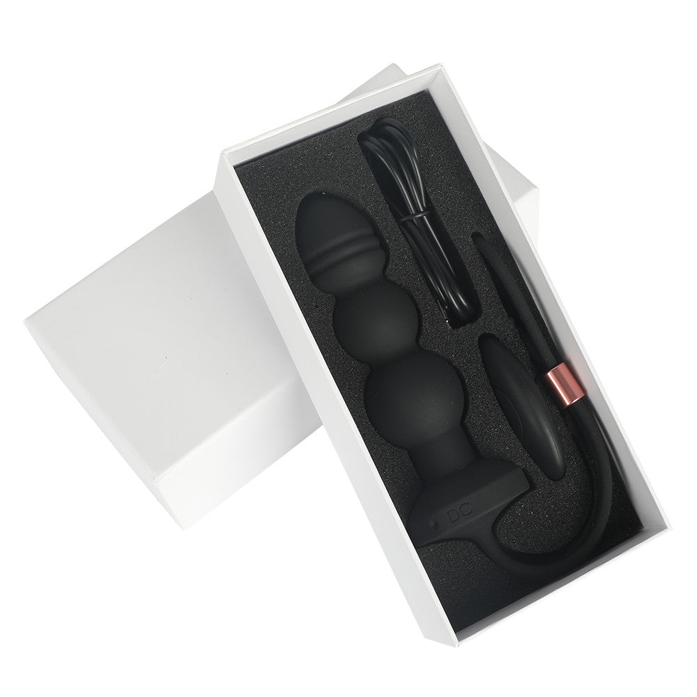 Silicone Vibrating Anal Beaded Plug