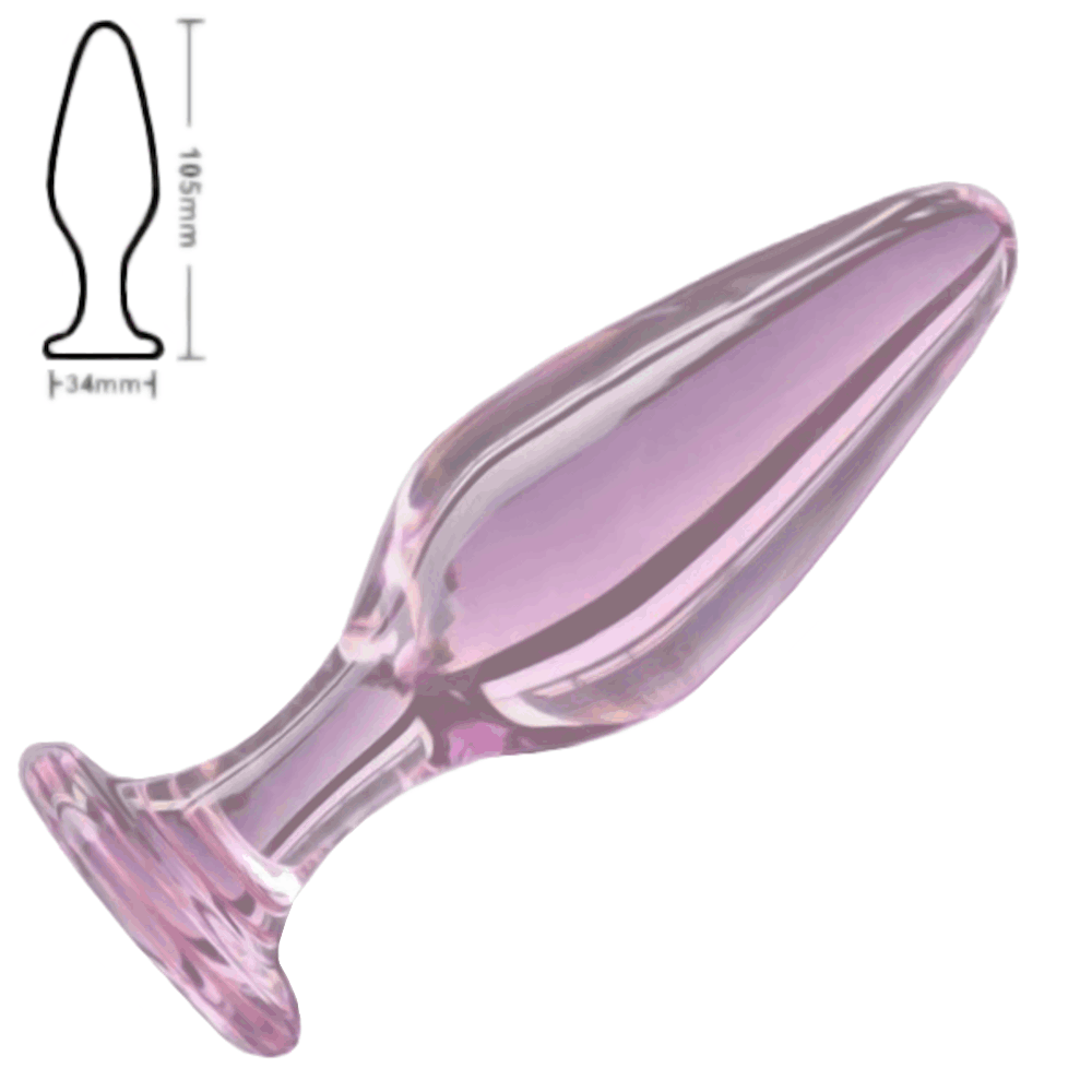 Rose Pink Crystal Glass Kit (3 Piece) Loveplugs Anal Plug Product Available For Purchase Image 6