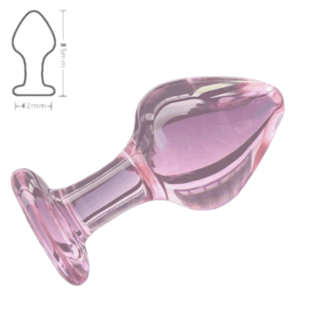 Rose Pink Crystal Glass Kit (3 Piece) Loveplugs Anal Plug Product Available For Purchase Image 7