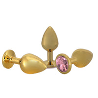Small Golden Rose Jeweled Plug