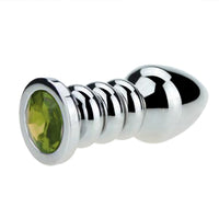 Ribbed Steel Jeweled Plug Loveplugs Anal Plug Product Available For Purchase Image 32