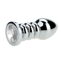 Ribbed Steel Jeweled Plug Loveplugs Anal Plug Product Available For Purchase Image 33