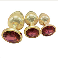 The gold sex toy’s sleek metal base glistens under light. With a colorful crystal and stainless steel, it's safe, cute, and elegant. Butt jeweled joy awaits!