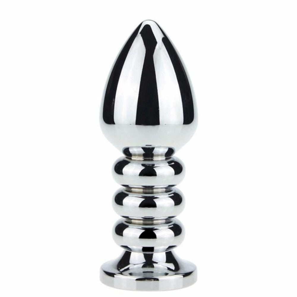 Ribbed Steel Jeweled Plug Loveplugs Anal Plug Product Available For Purchase Image 1