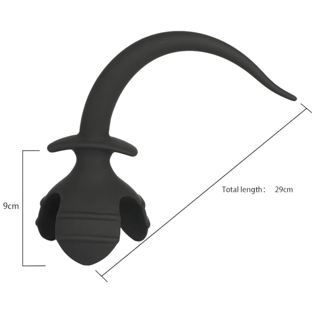 11" - 12" Black Silicone Dog Tail Loveplugs Anal Plug Product Available For Purchase Image 18