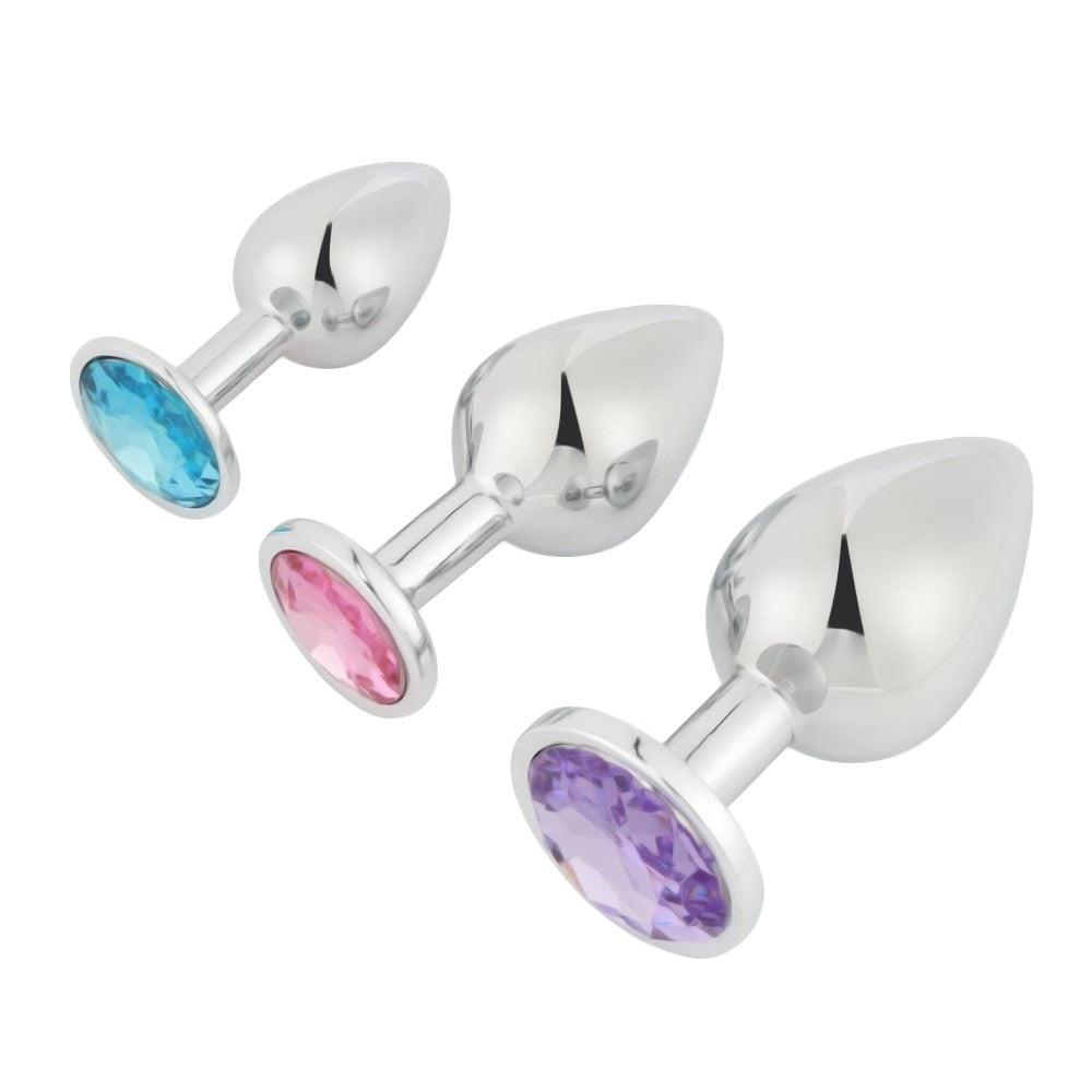 3-Piece Stainless Steel Plug Jewelry Loveplugs Anal Plug Product Available For Purchase Image 1