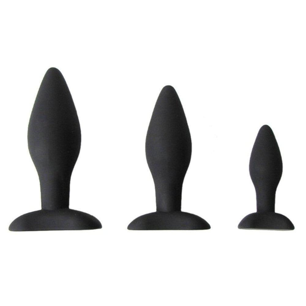 Small Silicone Plug Training Set (3 Piece) Loveplugs Anal Plug Product Available For Purchase Image 1