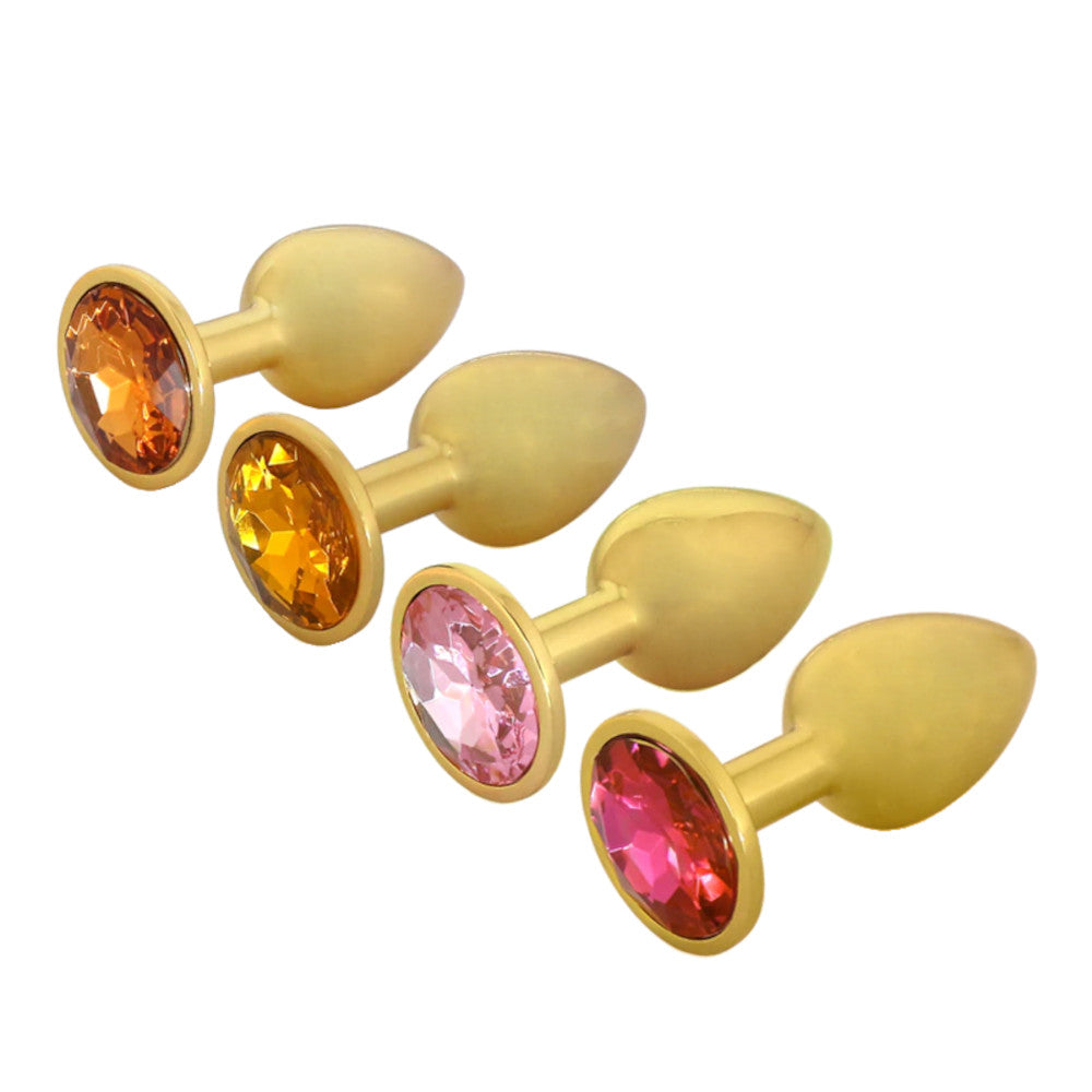 Small Golden Rose Jeweled Plug Loveplugs Anal Plug Product Available For Purchase Image 1