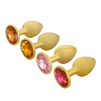 The jeweled sex toys gold finish provides a luxurious feel, ideal for temperature play. Beginners will enjoy purple, blue, red, green, yellow, steel