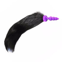16" Black Fox Tail Silicone Plug Loveplugs Anal Plug Product Available For Purchase Image 22