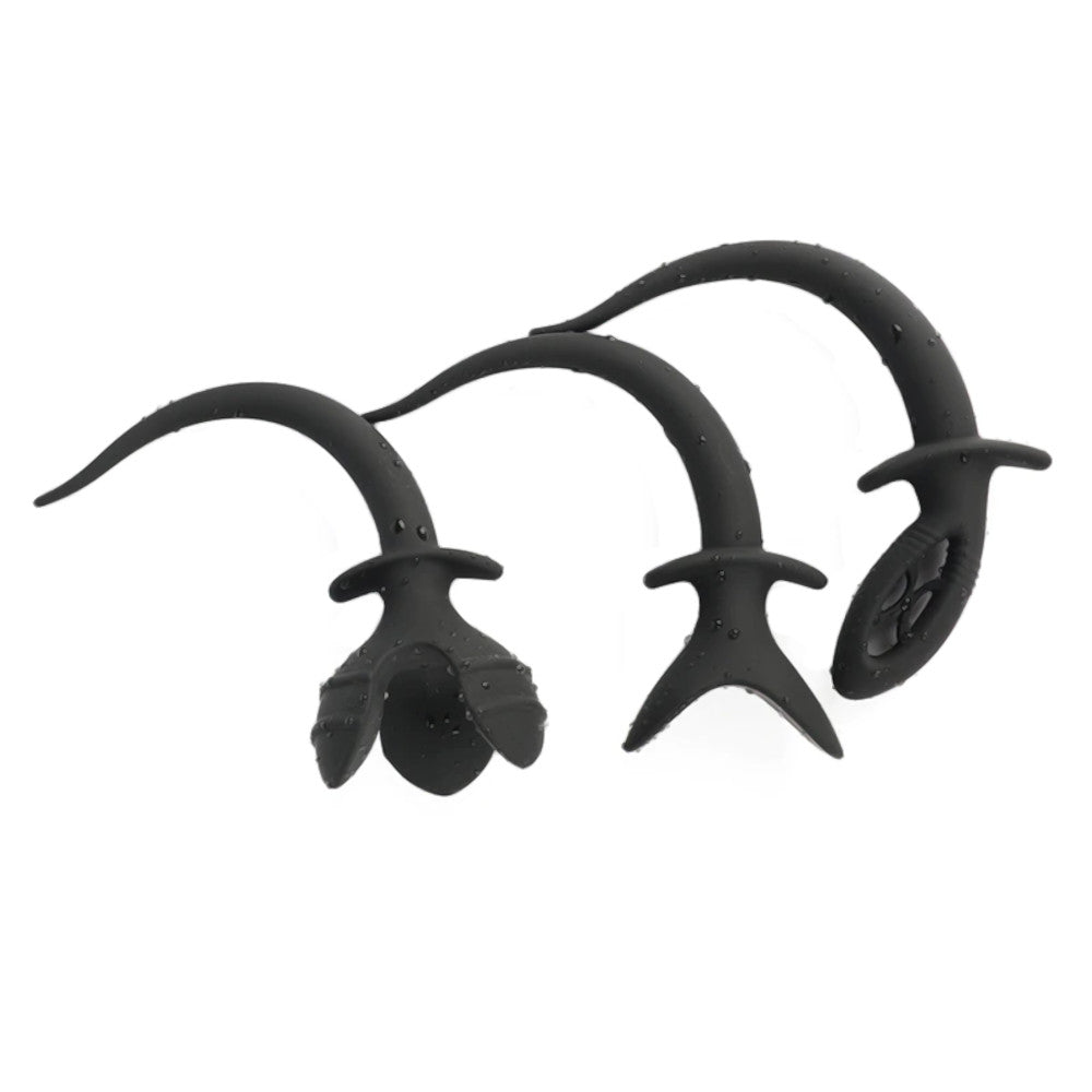 11" - 12" Black Silicone Dog Tail Love Plugs 11" - 12" Black Silicone Dog Tail Love Plugs