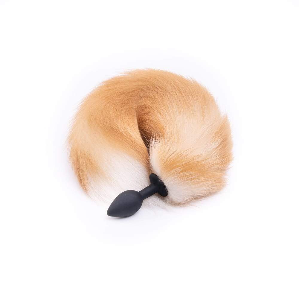Orange Silicone Fox Tail Plug 16" Loveplugs Anal Plug Product Available For Purchase Image 4