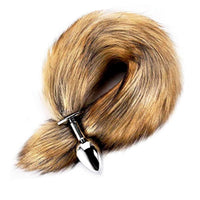 Brown Metal Fox Tail 16"