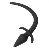 The silicone sex toy, made for animal roleplay, feels amazing as the sex toy dog sways. The sex toy's tail, with its smooth, silicone texture, enhances every movement.