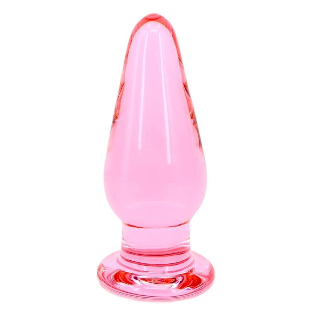 Crystal Pink Glass Plug Loveplugs Anal Plug Product Available For Purchase Image 1