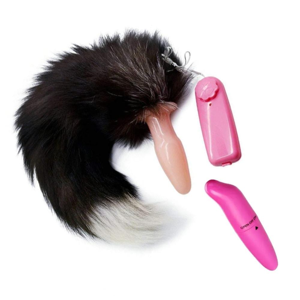 Vibrating Fox Tail 15" Loveplugs Anal Plug Product Available For Purchase Image 1
