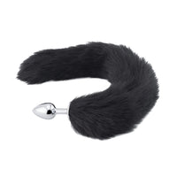 18-in Black Fox Tail With Plug-Shaped Metal End Loveplugs Anal Plug Product Available For Purchase Image 21