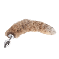 With its brown, synthetic fur and metal plug, this raccoon plug adds a playful animal touch. Made from stainless steel, this fur accessory is 9.84".