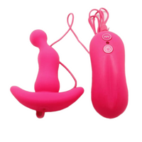 The image shows a vibrating sex toy, made of silicone, designed for pleasure. With wireless control, it allows for seamless thrusting, sex, and control.