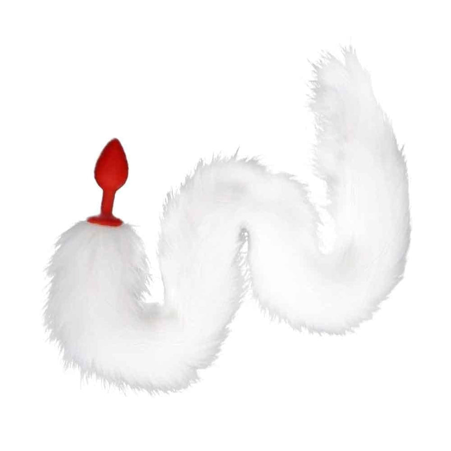 33" White Cat Tail Silicone Plug Loveplugs Anal Plug Product Available For Purchase Image 41