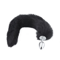 18-in Black Fox Tail With Plug-Shaped Metal End Loveplugs Anal Plug Product Available For Purchase Image 23