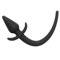 A silicone sex toy made for animal roleplay, featuring a smooth sex toy and flexible dog tail dog. The tail dog enhances every movement