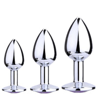 Exquisite Steel Jeweled Anal Set (3 Piece)