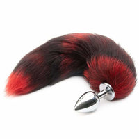Red Anal Fox Tail 16"