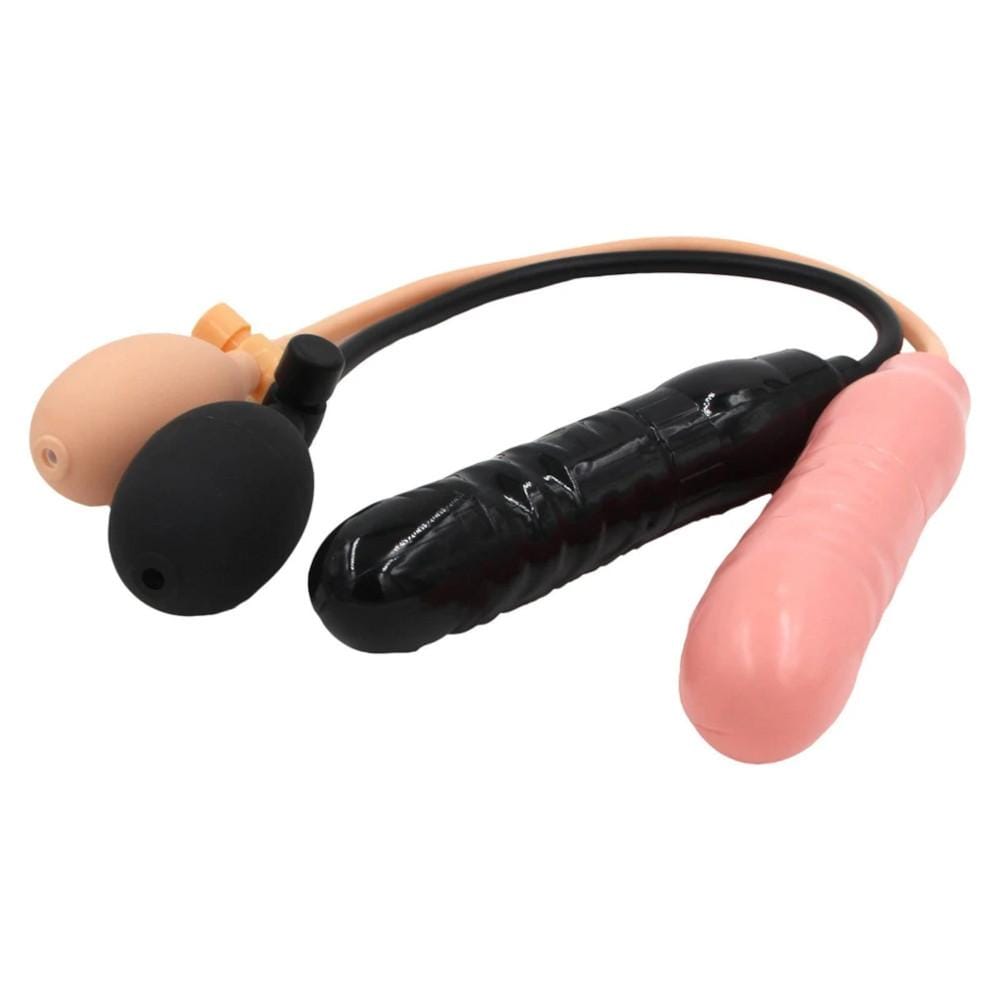 The inflatable sex toys offer a satisfying experience with a semi-realistic look. Tail, penis, large, silicone make it suitable for various desires.