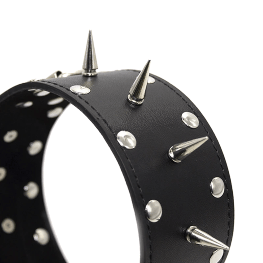 Spiked Leather Collar With Leash Loveplugs Anal Plug Product Available For Purchase Image 43