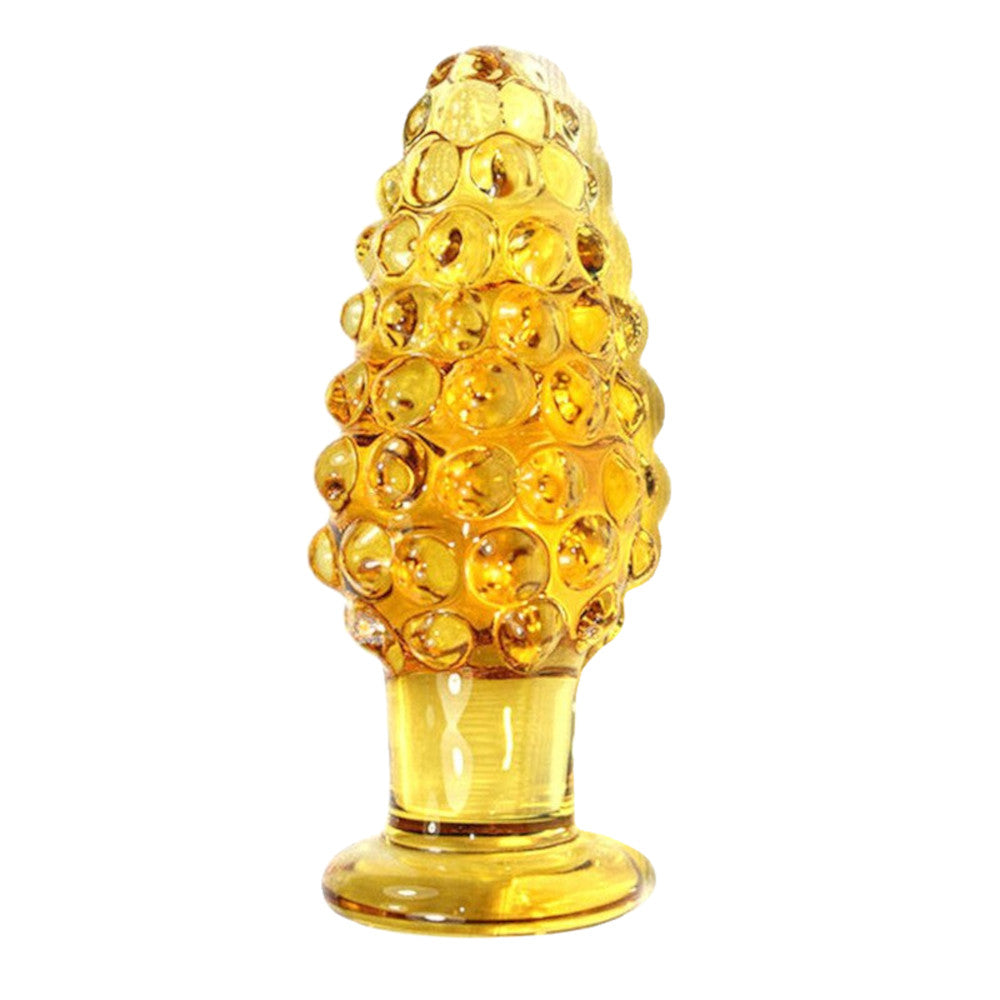 Ribbed Glass Flower Plug Loveplugs Anal Plug Product Available For Purchase Image 1