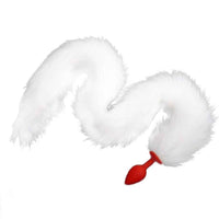 33" White Cat Tail Silicone Plug Loveplugs Anal Plug Product Available For Purchase Image 22