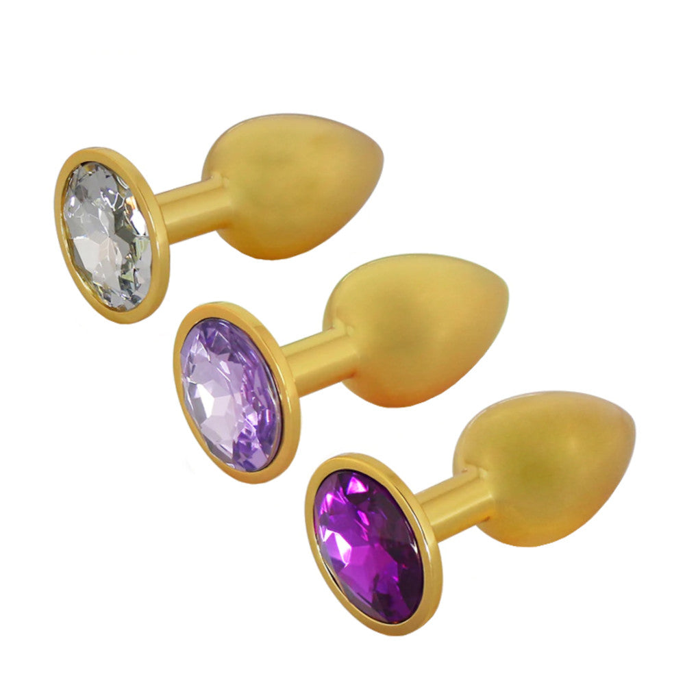 Small Golden Rose Jeweled Plug Love Plugs Small Golden Rose Jeweled Plug Love Plugs