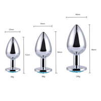Exquisite Steel Jeweled Anal Set (3 Piece)